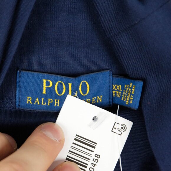 Polo Ralph Lauren Sweater Mens XXL 2XL Navy Blue Downhill Racing Athletic - Picture 8 of 10